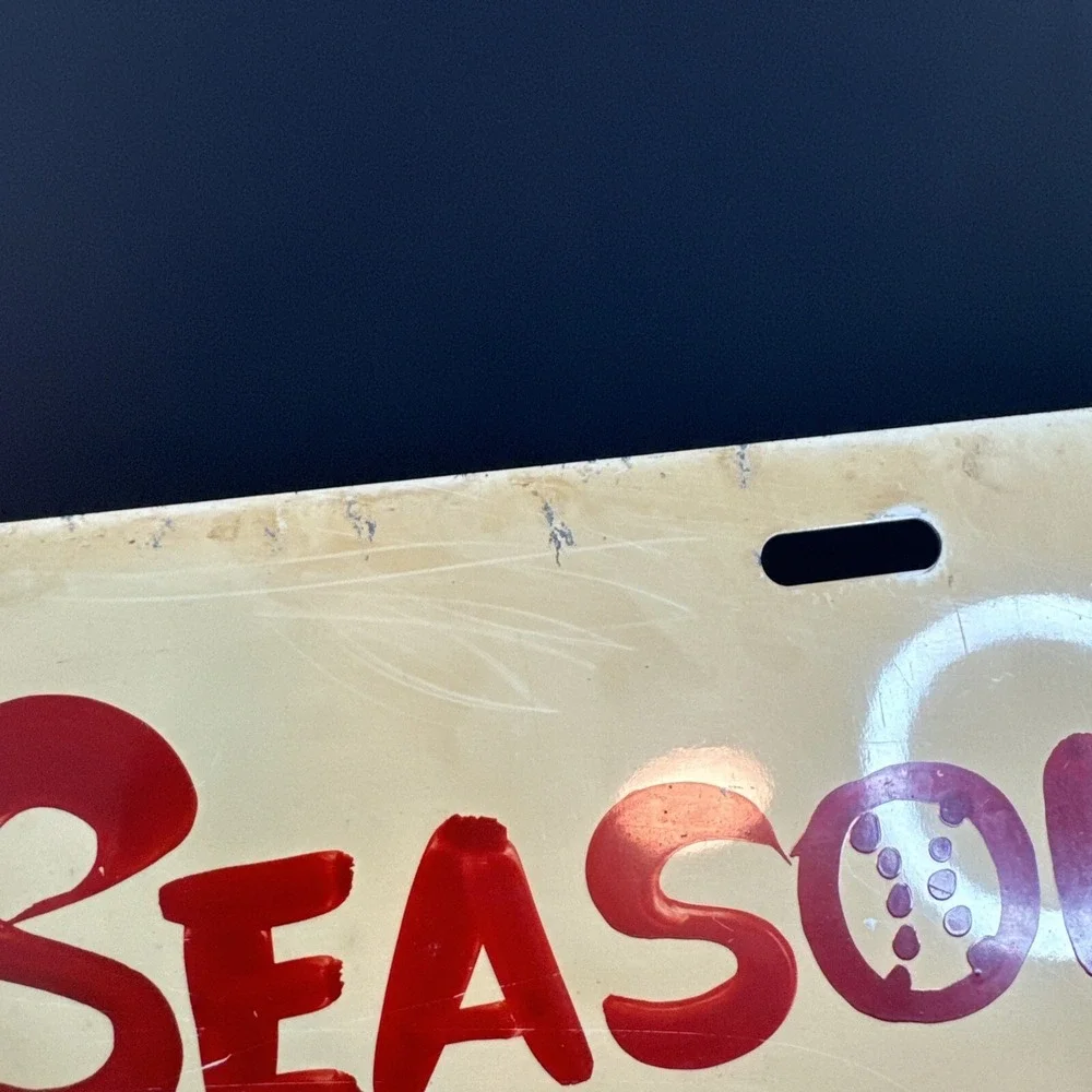 1982 Season Vintage License plate